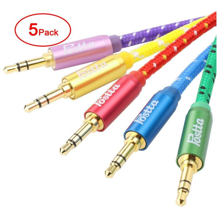 HQ Colorful Male to Male Metal Shell Aux cable